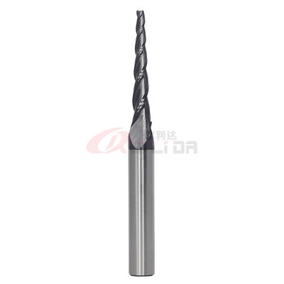 Carbide OEM Conical End Mill 3 Flutes Cnc Milling Cutter For Steel